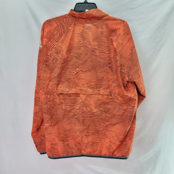 Adidas Men's Wind Breaker Striped Orange/Black - Size Large - Picture 2 of 7